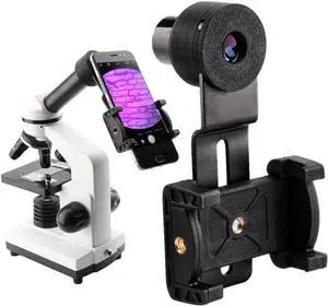 23.2 mm Microscope Phone Mount with Integrated WF16x Widefield Eyepiece, One-Piece Printed Head, Aluminum Alloy Frame, Spring Clamp Fits 0.913" Eyepiece Tubes 23.2 mm Microscope Phone Mount with Integrated WF16x Widefield Eyepiece, One-Piece Printed Head, Aluminum Alloy Frame, Spring Clamp Fits 0.913" Eyepiece Tubes