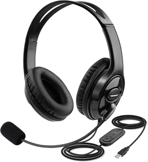 USB Office Headset with Noise-Canceling Mic & Crystal Clear Sound, Durable Computer Headset for Business Call Center, Compatible with Zoom, Teams & Softphones USB Office Headset with Noise-Canceling Mic & Crystal Clear Sound, Durable Computer Headset for Business Call Center, Compatible with Zoom, Teams & Softphones