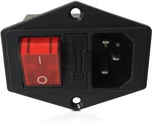 Superfit 10A 250V Power Entry On Off Switch Inlet Power Plug Socket Male 3 Pins Socket with Fuse Rocker Switch Module Plug for Treadmill Works with Superfit 2-in-1 Superfit 10A 250V Power Entry On Off Switch Inlet Power Plug Socket Male 3 Pins Socket with Fuse Rocker Switch Module Plug for Treadmill Works with Superfit 2-in-1