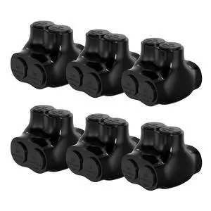 2 Port Dual Entry Insulated Multi Tap Connector 2/0-6 AWG Aluminum Wire Connector Splice Electrical Power Connector 3/16" Allen Hex - 6 Pack 2 Port Dual Entry Insulated Multi Tap Connector 2/0-6 AWG Aluminum Wire Connector Splice Electrical Power Connector 3/16" Allen Hex - 6 Pack
