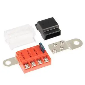 ST Blade Fuse Block Battery Terminal Mount 4 Way Circuit Kit, 100 Amps, 5024 ST Blade Fuse Block Battery Terminal Mount 4 Way Circuit Kit, 100 Amps, 5024