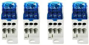 4PCS Positions Screw Terminal Strip Blocks with CoverJunction Box Branch Box din Rail Terminal Block Wire Box Computer Room Cabinet Wire Splitter Connector (160A) 4PCS Positions Screw Terminal Strip Blocks with CoverJunction Box Branch Box din Rail Terminal Block Wire Box Computer Room Cabinet Wire Splitter Connector (160A)