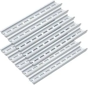 10 Pieces 1 Meter Aluminum DIN Rail, Top Hat Slotted DIN Rails with RoHS for Professionals and DIY Cut Length | Hardware Components Mounting - 1 Meter Long, 35mm Wide, 7.5mm High 10 Pieces 1 Meter Aluminum DIN Rail, Top Hat Slotted DIN Rails with RoHS for Professionals and DIY Cut Length | Hardware Components Mounting - 1 Meter Long, 35mm Wide, 7.5mm High