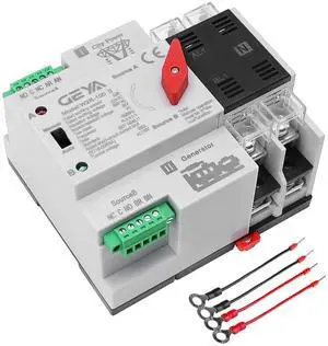 Mini ATS Automatic/Manual Transfer Switch, Solar Auto Dual Power Over & Under Voltage Switch 50/60Hz Grid to AC Generator(2Pole 63A 110V) Mini ATS Automatic/Manual Transfer Switch, Solar Auto Dual Power Over & Under Voltage Switch 50/60Hz Grid to AC Generator(2Pole 63A 110V)
