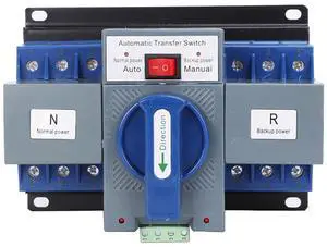 63A 110V Dual Power Automatic Transfer Switch Manual Transfer Switch 50/60Hz Din Rail Mounted Mini ATS 2/3/4P 63/32A for Hone Generator and Backup Power RV (3P 63A) 63A 110V Dual Power Automatic Transfer Switch Manual Transfer Switch 50/60Hz Din Rail Mounted Mini ATS 2/3/4P 63/32A for Hone Generator and Backup Power RV (3P 63A)