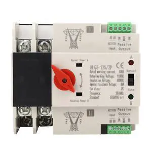 Automatic Transfer Switch 100A 110V Dual Power ATS, PC Grade Isolation Type Self Throwing Self Returning with Manual/Auto Operation for PZ30 Box,Home Generator,35mm DIN Rail Mount Automatic Transfer Switch 100A 110V Dual Power ATS, PC Grade Isolation Type Self Throwing Self Returning with Manual/Auto Operation for PZ30 Box,Home Generator,35mm DIN Rail Mount