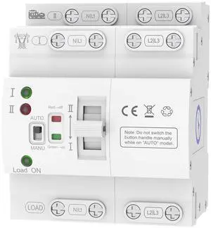 Mini Automatic Transfer Switch 4P 63A 110V,ATS Automatic/Manual DIN Rail Mount Dual Power Transfer Switch for Home Generator, RVPublic/Backup Power Supply Mini Automatic Transfer Switch 4P 63A 110V,ATS Automatic/Manual DIN Rail Mount Dual Power Transfer Switch for Home Generator, RVPublic/Backup Power Supply