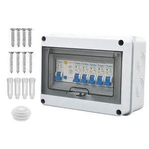 8 Way Miniature Circuit Breakers with Waterproof Distribution Box Outdoor 63A 220V Earth Leakage Overload Short Circuit Protection for Home, Industrial, and Commercial Use(6A 10A 20A 32A) 8 Way Miniature Circuit Breakers with Waterproof Distribution Box Outdoor 63A 220V Earth Leakage Overload Short Circuit Protection for Home, Industrial, and Commercial Use(6A 10A 20A 32A)