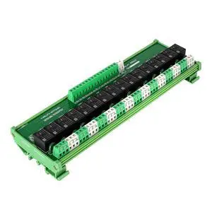 Relay Board, 16 Channel 1 SPDT DIN Rail Mount 24V DC/AC Relay, Interface Board Relay Board, 16 Channel 1 SPDT DIN Rail Mount 24V DC/AC Relay, Interface Board