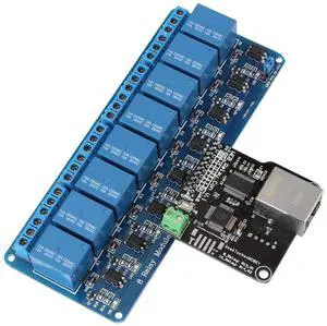 Ethernet Control Module LAN WAN Network Web Server RJ45 Port and 8 Channel Relay Controller Board Ethernet Control Module LAN WAN Network Web Server RJ45 Port and 8 Channel Relay Controller Board