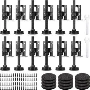 12 Pack Heavy Duty Leveling Feet Furniture Levelers Adjustable Furniture Feet Leveler Leg Adjustable Load for Workbench Table Cabinet Wardrobe (12 Pack) 12 Pack Heavy Duty Leveling Feet Furniture Levelers Adjustable Furniture Feet Leveler Leg Adjustable Load for Workbench Table Cabinet Wardrobe (12 Pack)
