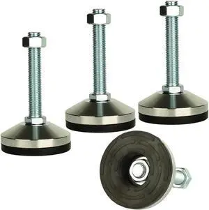 Heavy Duty Leveling Screw Leg,Leg Leveler 3.14" Dia Base,Adjustable Leveling feet M16 Thread, 2600 Lb Capacity,Capacity for Workbench, Machine, Cabinet, (D80xM16x100,4 Pcs,Black) Heavy Duty Leveling Screw Leg,Leg Leveler 3.14" Dia Base,Adjustable Leveling feet M16 Thread, 2600 Lb Capacity,Capacity for Workbench, Machine, Cabinet, (D80xM16x100,4 Pcs,Black)