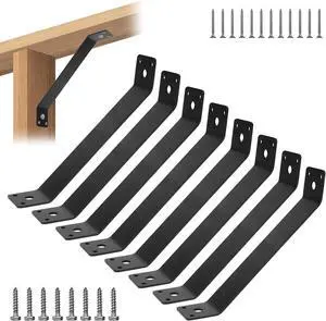 Inside Mount 45-Degree Angle Bracket, 8 Pcs 7-1/4'' x 1-1/2'' Heavy Duty Connector Corner Brace Inside Joint for Wood Post and Beam Desk Edge Box Pergola Gazebo DIY Kit Inside Mount 45-Degree Angle Bracket, 8 Pcs 7-1/4'' x 1-1/2'' Heavy Duty Connector Corner Brace Inside Joint for Wood Post and Beam Desk Edge Box Pergola Gazebo DIY Kit