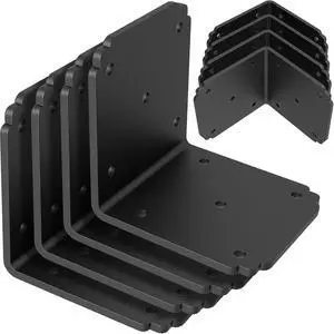 6x6x5 L Brackets Heavy Duty for Pergola, (8pcs) Angle Bracket Metal Corner Brace for Wood,Deck, Shelf, Fence 6x6x5 L Brackets Heavy Duty for Pergola, (8pcs) Angle Bracket Metal Corner Brace for Wood,Deck, Shelf, Fence