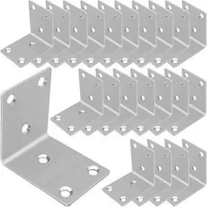 40PCS L Brackets 2.6X1.89X0.08IN 304 Stainless Steel Corner Braces 40PCS L Brackets 2.6X1.89X0.08IN 304 Stainless Steel Corner Braces