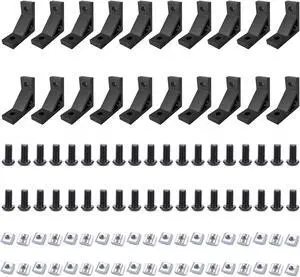 20Pcs 2020 Series Aluminum Extrusion Profile Hardware T Slot Corner Bracket 20Pcs 2020 Series Aluminum Extrusion Profile Hardware T Slot Corner Bracket