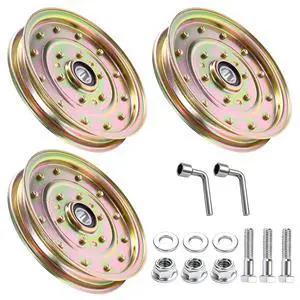 Flat Idler Pulley Replacement for Exmark Lazer Z, Lazer XP, Toro Z Master 52" 60" 72" Deck, Replaces Exmark Toro 116-4667, 1-633109, 633109, 126-7685, Husqvarna 539102610, 3 Pack Flat Idler Pulley Replacement for Exmark Lazer Z, Lazer XP, Toro Z Master 52" 60" 72" Deck, Replaces Exmark Toro 116-4667, 1-633109, 633109, 126-7685, Husqvarna 539102610, 3 Pack