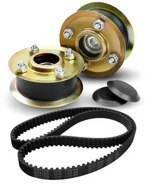 Pre-Installed Bearings 131-4529 Idler Pulley and 120-3335 Mower Belt Kit Fit for Toro 30" Timemaster Exmark Lawn Mower, Pulley Replace 121-5765 131-4509 125-2532 Pre-Installed Bearings 131-4529 Idler Pulley and 120-3335 Mower Belt Kit Fit for Toro 30" Timemaster Exmark Lawn Mower, Pulley Replace 121-5765 131-4509 125-2532
