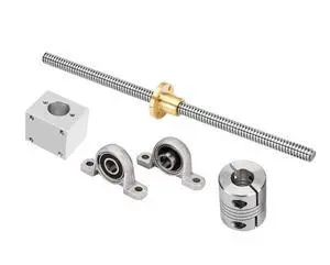8mm T8 Lead Screw Set (300mm/11.81" Lead Screw + Copper Nut +Nut Housing + Vertical Pillow Bearing Block + Hexagon Wrench + Coupler), Pitch: 1mm/0.04",Lead: 1mm/0.04" 8mm T8 Lead Screw Set (300mm/11.81" Lead Screw + Copper Nut +Nut Housing + Vertical Pillow Bearing Block + Hexagon Wrench + Coupler), Pitch: 1mm/0.04",Lead: 1mm/0.04"