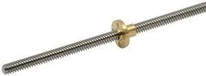 1000mm T8 Tr8x8 Lead Screw and Brass Nut (Acme Thread, 2mm Pitch, 4 Starts, 8mm Lead) for 3D Printer Z Axis 1000mm T8 Tr8x8 Lead Screw and Brass Nut (Acme Thread, 2mm Pitch, 4 Starts, 8mm Lead) for 3D Printer Z Axis