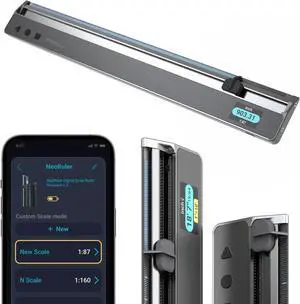 NeoRuler Digital Scale Ruler, 12 inch Smart Scale Ruler with Infinite Customized Scales and ±0.004 inch Accuracy, 93 Built-in US Imperial, Metric Scales, Architectural and Engineering NeoRuler Digital Scale Ruler, 12 inch Smart Scale Ruler with Infinite Customized Scales and ±0.004 inch Accuracy, 93 Built-in US Imperial, Metric Scales, Architectural and Engineering