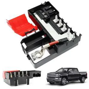 Fuse Box Battery Terminal with Cover Compatible with 2014-2016 Chevy Silverado, GMC Sierra, 2015-2020 Escalade, GMC Yukon, Chevy Suburban, Chevy Tahoe Fuse Box, OE Replace# 84354716 22985570 Fuse Box Battery Terminal with Cover Compatible with 2014-2016 Chevy Silverado, GMC Sierra, 2015-2020 Escalade, GMC Yukon, Chevy Suburban, Chevy Tahoe Fuse Box, OE Replace# 84354716 22985570