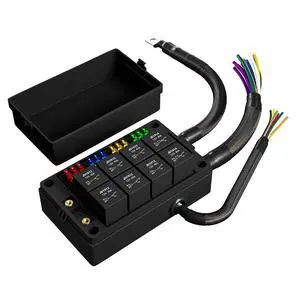 12V Fuse Box and Relay Block, 8 Relay 12 ATC/ATO Blade Fuse Pre-Wired Panel Dustproof Pre-Wired Fuse Relay Box for Automotive Car Marine Boat 12V Fuse Box and Relay Block, 8 Relay 12 ATC/ATO Blade Fuse Pre-Wired Panel Dustproof Pre-Wired Fuse Relay Box for Automotive Car Marine Boat