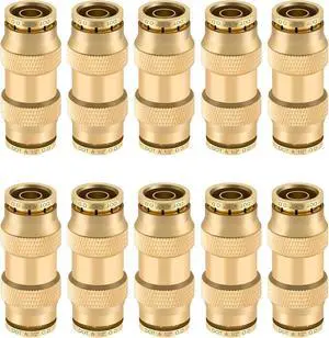 1/2" Quick Push to Connect Fittings Brass Union Straight Joint DOT Approved 1/2 inch tube OD Air Line Adapter Air Spring Suspension Kit for Car Truck Trailers and Air Brake System 10pcs 1/2" Quick Push to Connect Fittings Brass Union Straight Joint DOT Approved 1/2 inch tube OD Air Line Adapter Air Spring Suspension Kit for Car Truck Trailers and Air Brake System 10pcs