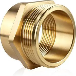 Heavy Duty Brass Fire Hose Adapter, 2-1/2" NPT Female x 2-1/2" NST Male Heavy Duty Brass Fire Hose Adapter, 2-1/2" NPT Female x 2-1/2" NST Male