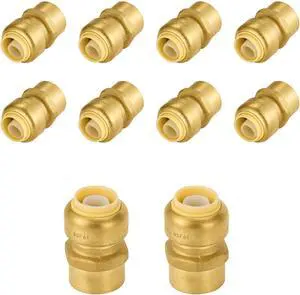 10 Pack Push Fit Fittings, 1/2" PTC x1/2" Female NPT Adapter 10 Pack Push Fit Fittings, 1/2" PTC x1/2" Female NPT Adapter