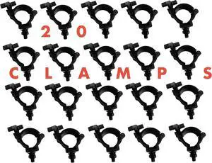 20 Pack Black DJ Light Clamps Fits O.D. 2" Truss, Aluminum O-Clamp for Stage Fits 48-52mm OD Tube/Pipe, for Truss, Moving Head Light 20 Pack Black DJ Light Clamps Fits O.D. 2" Truss, Aluminum O-Clamp for Stage Fits 48-52mm OD Tube/Pipe, for Truss, Moving Head Light