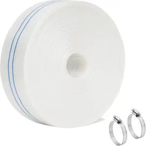 Pool Backwash Hose 2 IN × 100 FT, Discharge Layflat Hose for Pool Filter Backwashing, Sump Pump Drainage and Water Transfer, with 2 Clamps Pool Backwash Hose 2 IN × 100 FT, Discharge Layflat Hose for Pool Filter Backwashing, Sump Pump Drainage and Water Transfer, with 2 Clamps