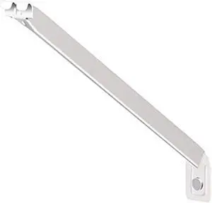 Wire Shelving Support Brackets for 16 in. Deep Shelves, 12-Pack, with Anchors & Pins for Installation, White Wire Shelving Support Brackets for 16 in. Deep Shelves, 12-Pack, with Anchors & Pins for Installation, White