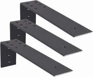10 Inch Countertop Support Bracket, 3 Pack Solid Iron Steel Heavy Duty Hidden Floating L Shelf Brackets 1/4 Inch Thick, Shelving Support Metal Hardware for Mantel Granite Countertop 10 Inch Countertop Support Bracket, 3 Pack Solid Iron Steel Heavy Duty Hidden Floating L Shelf Brackets 1/4 Inch Thick, Shelving Support Metal Hardware for Mantel Granite Countertop