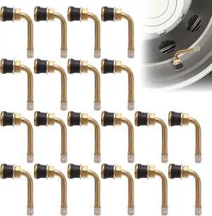 20PCS 90 Degree Valve Stem, Valve Stem Replacement Kit, TR570C Copper Scratch Resistant Tire Valve, Stem Extension Adaptor for Truck Trailer RV Recreational Vehicle 20PCS 90 Degree Valve Stem, Valve Stem Replacement Kit, TR570C Copper Scratch Resistant Tire Valve, Stem Extension Adaptor for Truck Trailer RV Recreational Vehicle