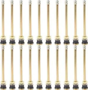 20 Pcs 5in Clamp in Truck Valve Stems, Truck Tire Valve Stems Straight Truck Valve Stems TR574 Copper Tubeless Straight Valve Stem Extension Adaptor for 0.625in Valve Bore Stems Replacement Kit 20 Pcs 5in Clamp in Truck Valve Stems, Truck Tire Valve Stems Straight Truck Valve Stems TR574 Copper Tubeless Straight Valve Stem Extension Adaptor for 0.625in Valve Bore Stems Replacement Kit