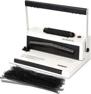 Vagbstu Spiral Binding Machine with Electric Coil Inserter and Adjustable Side Margin, 20-Sheet Manual Punch,46 Fully Disengageable Dies,4:1 Pitch,Binds up to 500 Sheets-Includes 100 Coils Vagbstu Spiral Binding Machine with Electric Coil Inserter and Adjustable Side Margin, 20-Sheet Manual Punch,46 Fully Disengageable Dies,4:1 Pitch,Binds up to 500 Sheets-Includes 100 Coils
