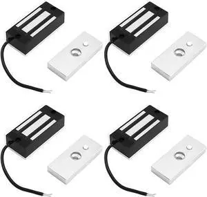 4 Pack Electric Magnetic Lock, 60kg 130LBs Holding Force Electric Magnetic Lock for Door Access Control System Electromagnet Fail-Safe NC Mode 4 Pack Electric Magnetic Lock, 60kg 130LBs Holding Force Electric Magnetic Lock for Door Access Control System Electromagnet Fail-Safe NC Mode