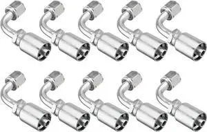 10 PCS 90° Hydraulic Hose Fittings, for 3/8" Hose x 3/8" JIC 37° Female 90° Hydraulic Hose End Elbow Crimp Fitting 10 PCS 90° Hydraulic Hose Fittings, for 3/8" Hose x 3/8" JIC 37° Female 90° Hydraulic Hose End Elbow Crimp Fitting