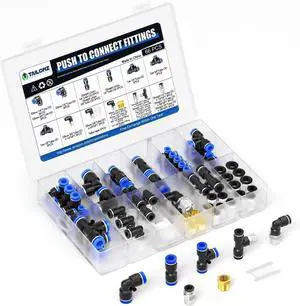 1/4"3/8"1/2" Push to Connect Fittings Air Hose Fittings, Push-in Fittings, Threaded Connection Kits, Suitable for Nylon Tube PU Tube Air Tube and Other Connection KitsPack of 66 1/4"3/8"1/2" Push to Connect Fittings Air Hose Fittings, Push-in Fittings, Threaded Connection Kits, Suitable for Nylon Tube PU Tube Air Tube and Other Connection KitsPack of 66