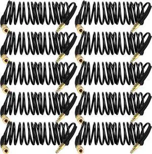 10 Pack 1/4 in x 10 ft Polyurethane Recoil Air Hose Air Compressor Hose Flexible Coiled Line with Bend Restrictor 1/4" Industrial Quick Coupler and Plug for Household Garage Station (Black) 10 Pack 1/4 in x 10 ft Polyurethane Recoil Air Hose Air Compressor Hose Flexible Coiled Line with Bend Restrictor 1/4" Industrial Quick Coupler and Plug for Household Garage Station (Black)