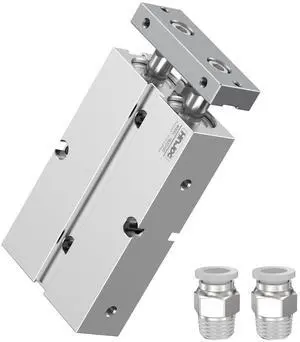 TN Dual Axis Dual Rod Pneumatic Cylinder 1-1/4 inch (32mm) Bore 2 inch (50mm) Stroke, Magnetic Double Action Aluminum Air Cylinder (TN32-50) TN Dual Axis Dual Rod Pneumatic Cylinder 1-1/4 inch (32mm) Bore 2 inch (50mm) Stroke, Magnetic Double Action Aluminum Air Cylinder (TN32-50)
