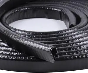 Edge Trim Black U-Channel Rubber Trim Edge with Steel 1/2" X 3/8" - Fit Gap 3/64" to1/4 Car Door Edge Sealing Strip PVC Weather Stripping with Metal, Metal Edge Protector, 20FT Edge Trim Black U-Channel Rubber Trim Edge with Steel 1/2" X 3/8" - Fit Gap 3/64" to1/4 Car Door Edge Sealing Strip PVC Weather Stripping with Metal, Metal Edge Protector, 20FT