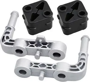 Reinforced Rear Left & Right Exhaust Muffler Hanger Support Bracket Kit with Rubber Isolators Compatible with 2019-2024 Ram 1500 5.7L 6.2L, Replace 68275662AB 68395841AA 68519121AA Reinforced Rear Left & Right Exhaust Muffler Hanger Support Bracket Kit with Rubber Isolators Compatible with 2019-2024 Ram 1500 5.7L 6.2L, Replace 68275662AB 68395841AA 68519121AA