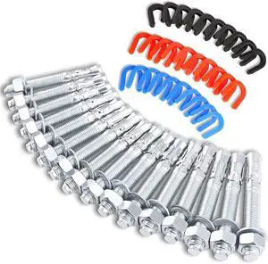 Car Lift Installation Kit with 16 x 3/4" x 5.5" Wedge Anchor Bolts and 30 Leveling Shims (1/4", 1/8", 1/16"), For 2 Post 4 Post Car Lift Precise Leveling Installation,46 Pcs Car Lift Installation Kit with 16 x 3/4" x 5.5" Wedge Anchor Bolts and 30 Leveling Shims (1/4", 1/8", 1/16"), For 2 Post 4 Post Car Lift Precise Leveling Installation,46 Pcs