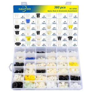 360pcs Nylon Grommet Nut Assortment for Automotive Body Bumper, Fender Liner, Grille, Headlamp, License Plate & Door Panel Trim Nuts 360pcs Nylon Grommet Nut Assortment for Automotive Body Bumper, Fender Liner, Grille, Headlamp, License Plate & Door Panel Trim Nuts