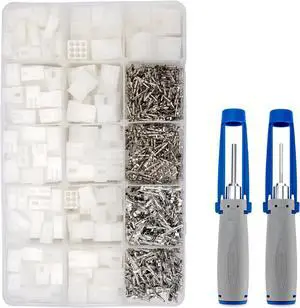 ST6478 Pin Connectors Kit 678PCS 2 3 4 6 9 12 Pin Housing 062 and 093Series Crimp Terminal Molex Connector 14-24AWG Male Female Pins with Pin Remove Extractor Tool for Electrical Connector ST6478 Pin Connectors Kit 678PCS 2 3 4 6 9 12 Pin Housing 062 and 093Series Crimp Terminal Molex Connector 14-24AWG Male Female Pins with Pin Remove Extractor Tool for Electrical Connector