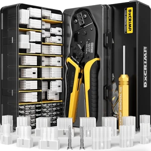 Standard .093" (5.03mm) Connector Crimping Tool Kit with Pin Extractor, 2/3/4/6/9/12 Pin Connectors, 14-22 AWG (2.36mm) Terminals, for Molex Standard .093", Molex & TE Crimper Standard .093" (5.03mm) Connector Crimping Tool Kit with Pin Extractor, 2/3/4/6/9/12 Pin Connectors, 14-22 AWG (2.36mm) Terminals, for Molex Standard .093", Molex & TE Crimper