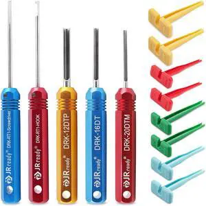 ST5236 Deutsch Pin Extractor Tool for 16#12#20# Solid/Stamped Contacts 10-22 AWG, Terminal Removal Tool Kit with Steel DRK-RT1 for Deutsch DT,DTM,DTP Series Connector 13PCS ST5236 Deutsch Pin Extractor Tool for 16#12#20# Solid/Stamped Contacts 10-22 AWG, Terminal Removal Tool Kit with Steel DRK-RT1 for Deutsch DT,DTM,DTP Series Connector 13PCS