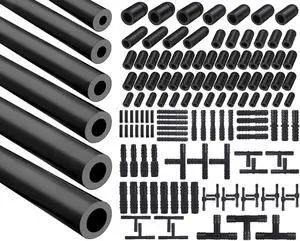 1/8" 5/32" 3/16" 1/4" 5/16" 3/8" Automotive Silicone Vacuum Tubing Hose line Kit 5FT with 115PCS Nylon Vacuum Connectors, 63PCS Rubber Vacuum Caps, Total 184 PCS (Black) 1/8" 5/32" 3/16" 1/4" 5/16" 3/8" Automotive Silicone Vacuum Tubing Hose line Kit 5FT with 115PCS Nylon Vacuum Connectors, 63PCS Rubber Vacuum Caps, Total 184 PCS (Black)